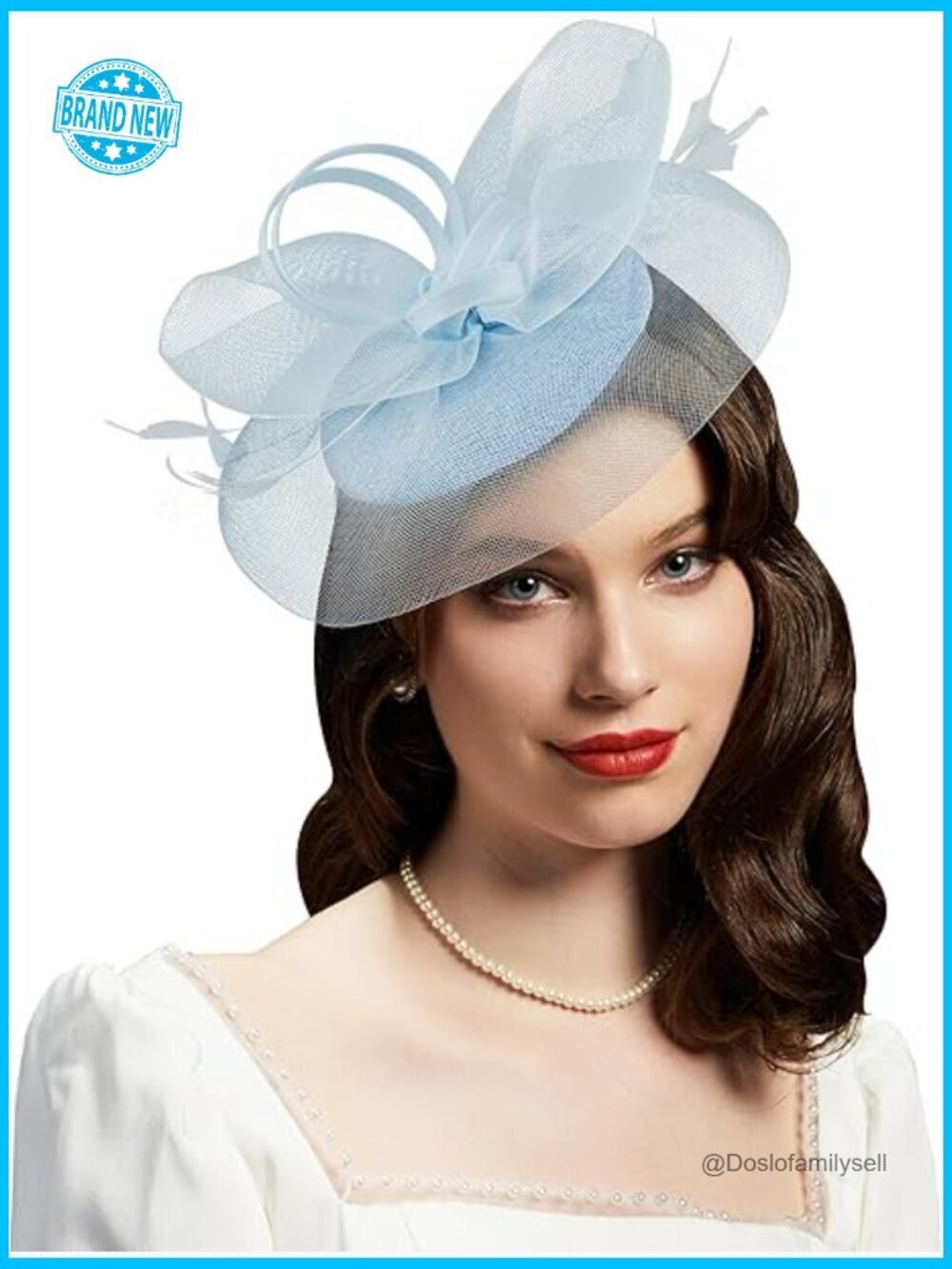 Tea Party Fascinator Hat Mesh Floral Feather Hair Clip Wedding Cocktail Derby